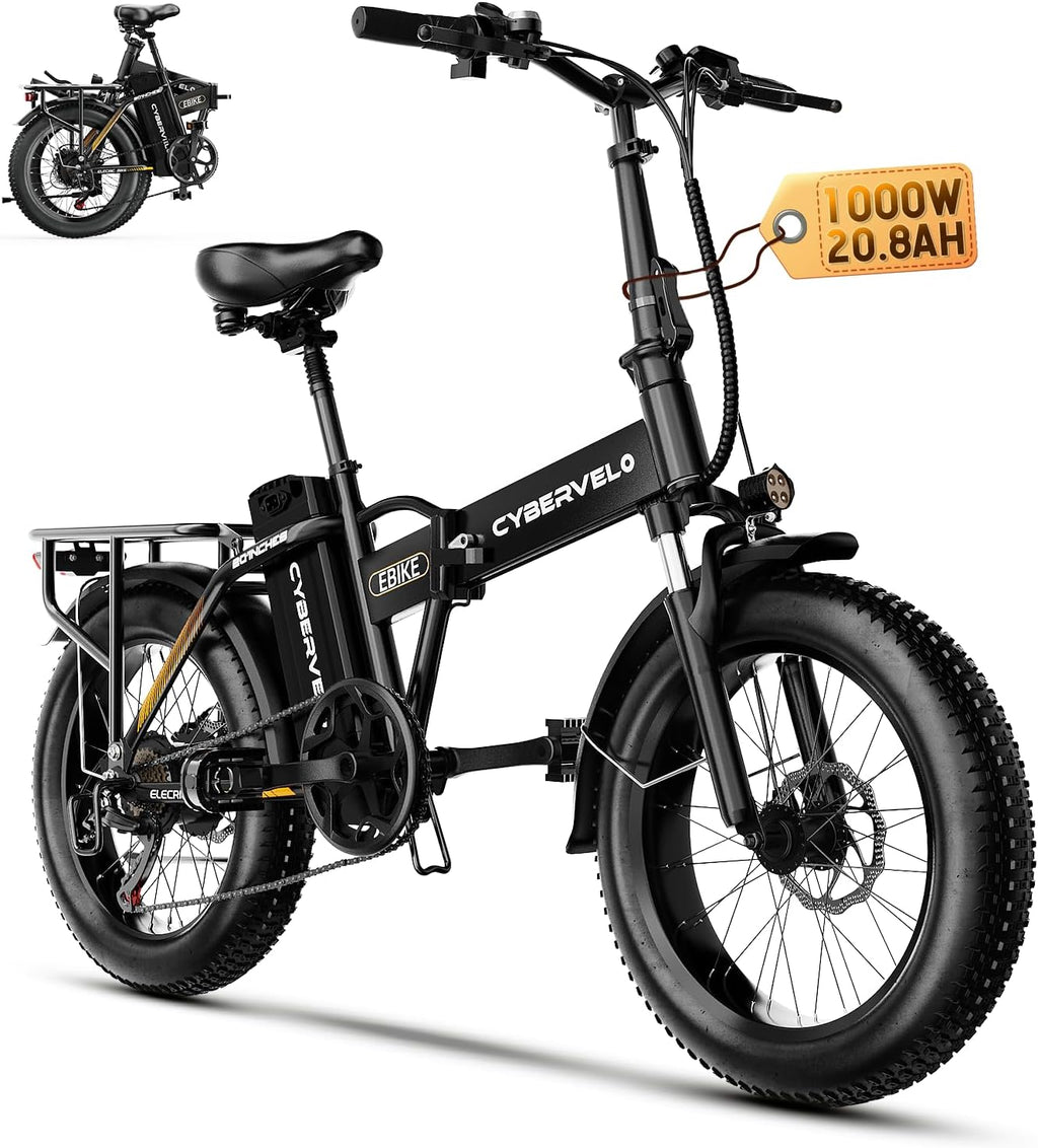1000 Peak Electric Bike for Adults,up 80 Miles Removable Battery Ebike, 20' Electric E Bike with 7-Speed,Adult Electric Bicycles for Commute Beach Snow All Terrain