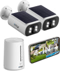 Solar Security Cameras Wireless Outdoor, 4MP Cameras for Home Security Camera System, 64GB Local Storage, No Subscription, Easy Setup, Color Night Vision, 2.4 & 5G WiFi, 2-Cam Kit