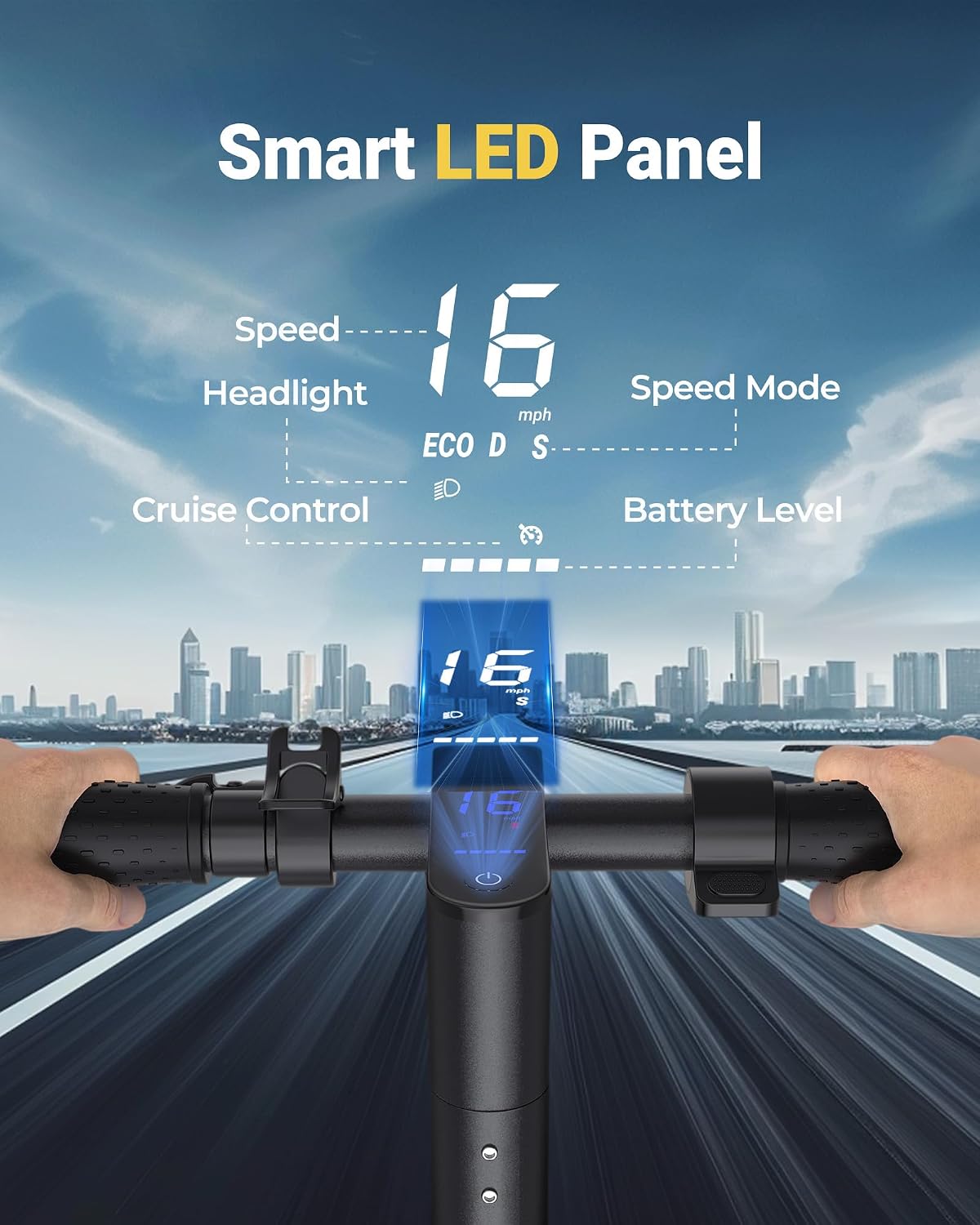 MAXSHOT Electric Scooter for Adults, 8.5/10/14' Tires, 19/22Mph, 350W/500W Motor, 21-28 Miles Range, Folding E-Scooter with Dual Suspension,APP Contro