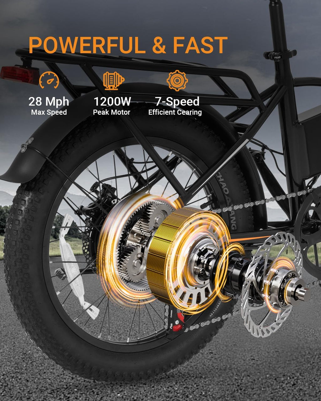 Folding Electric Bike, 48V 10.4AH Large Removable Battery E Bike, 28 MPH, 50 Miles Max Range, 20' Fat Tire Electric Bike for Adults, Adult Electric Bicycles for Commute