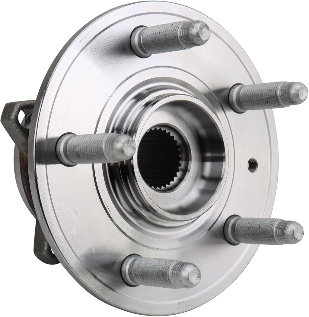 TRQ Driver and Passenger Side Wheel Bearing and Hub Assembly Set 2 Piece Compatible with 2012-2021 Tesla S 2016-2021 X