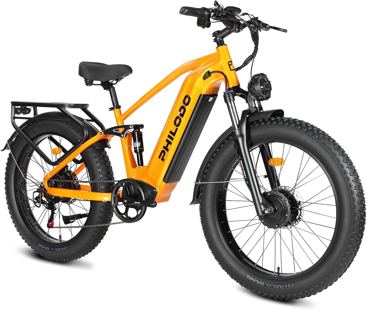 5000w Dual Motor E-Bike 60V Electric Bike for Adults,45 MiIe P-Hour Full Suspension Hydraulic Disc Brakes EBike,26/24x4 Fat Tires Mountain Bikes for All Terrain Snow/Sand