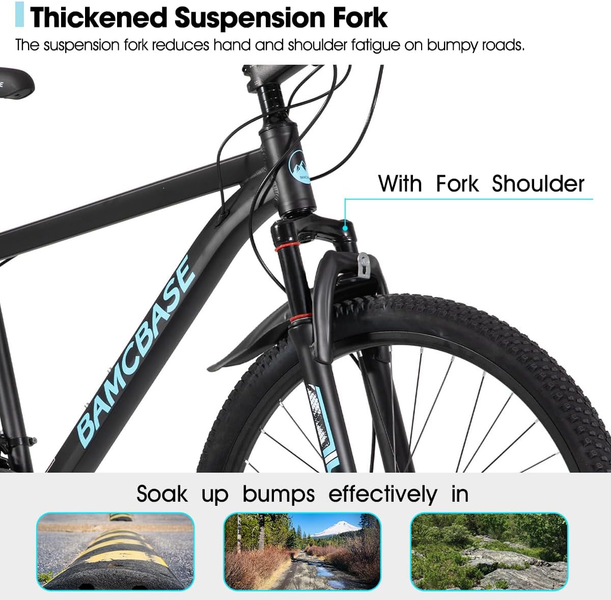 HILAND 26 27.5 Inch Mountain Bike, Mens and Womens Aluminum Frame MTB with 21 Speeds, Dis Brake, Hardtail Bicycle for Adults