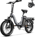 Cybervelo 750W Folding Electric Bike,48V 20AH Removable Battery EBike,20MPH,80 Miles Max Range Electric Bike for Adults, 20' Fat TireFoldable ebike, Adult Electric Bicycles