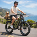 eAhora 2026 Romeo Pro 3 5600W 50Mph High-Torque Ebike, 60V 80Ah 250-Mile Long Range Electric Bike for Adults, Adjustable Air Suspension, 26'' Puncture-Proof Tire, UL 2849 Certified by TÜV
