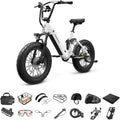 PUCKIPUPPY Corgi Electric Bike for Adults 960W, 48V 20Ah Battery, New Longitudinal Suspension, 20'' Fat Tire Full Suspension Mountain Ebike, 28MPH & 80Miles Range, LCD Display, 7 Speed