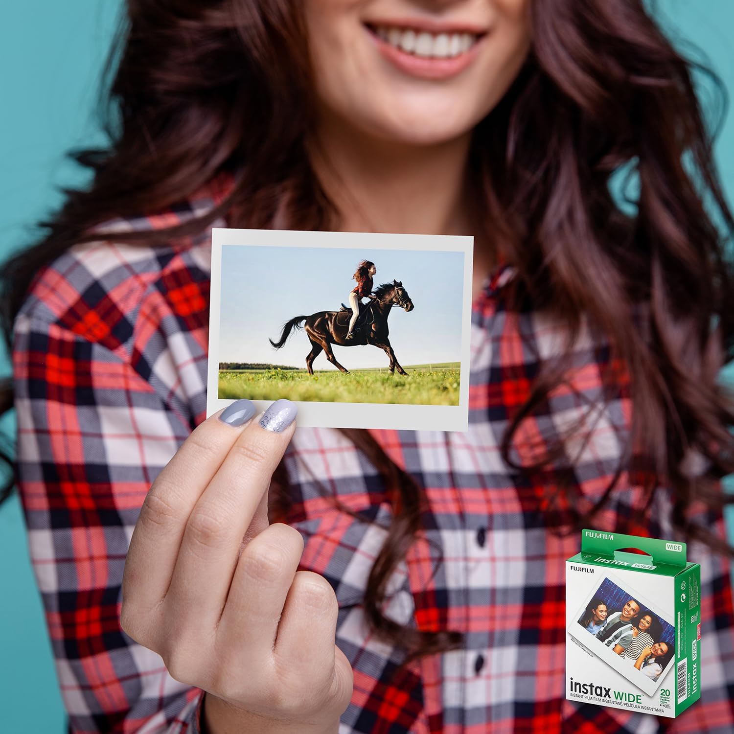 Fujifilm Instax Wide Instant Film Photo Microfiber Cloth – Compatible with Instax Wide 400, 300, 210, and 200 Cameras (80 Prints)