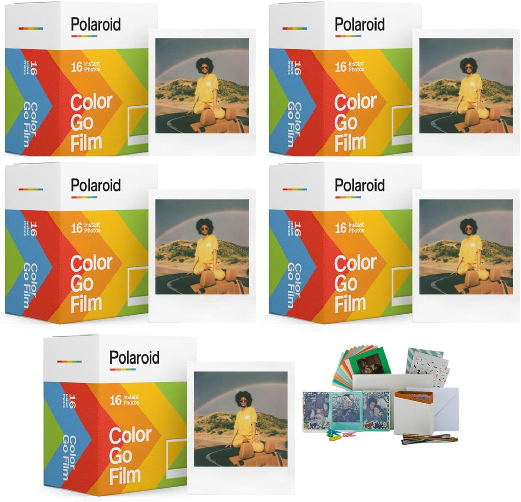 Polaroid Go Color Film (5-Pack) with Storage Box Bundle (6 Items)