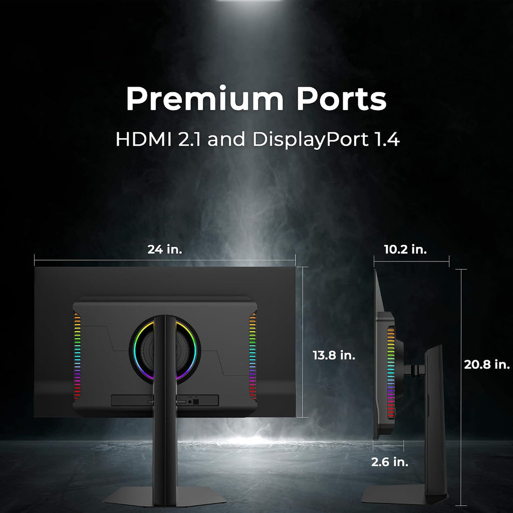 Deco Gear 27 QHD OLED Gaming Monitor | 280Hz 0.03ms Response, HDR400, Adaptive Sync, 99% sRGB, 1.5M:1 Contrast, Borderless Design, Height Adjustable Stand, HDMI 2.1, DisplayPort 1.4