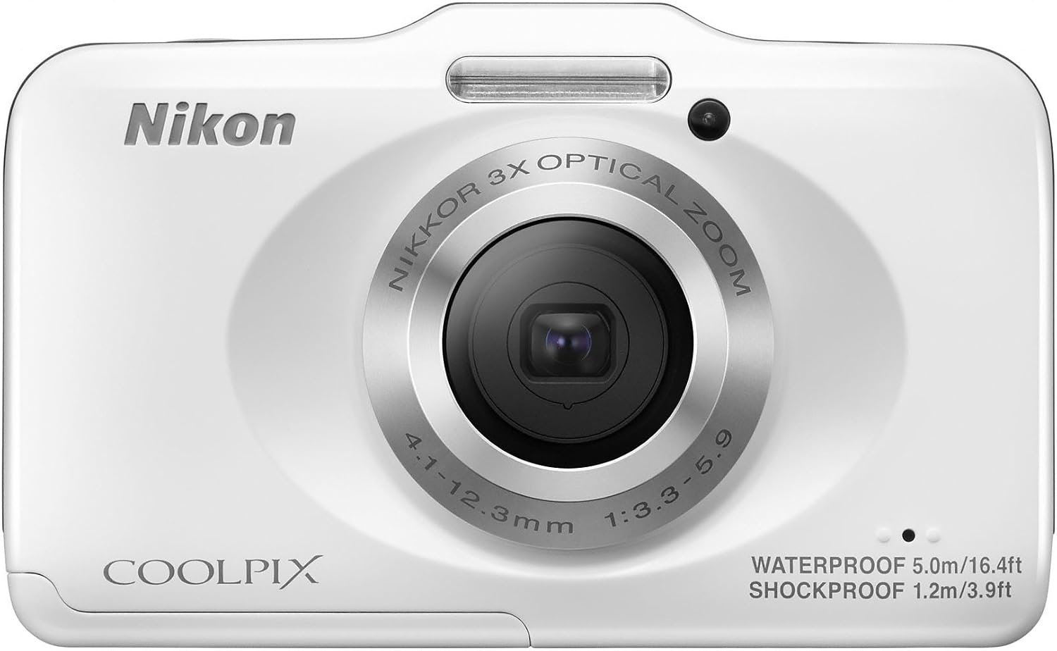 Nikon COOLPIX S31 10.1 MP Waterproof Digital Camera with 720p HD Video (White) (OLD MODEL)