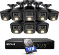 ANNKE 3K Lite Wired Security Camera System Outdoor with AI Human/Vehicle Detection, 8CH H.265+ DVR and 8 x 1920TVL 2MP IP67 Home CCTV Cameras with Smart Dual Light, Color Night Vision, 1TB Hard Drive