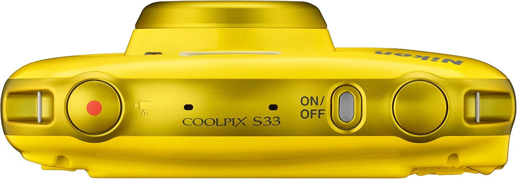 Nikon COOLPIX S33 Waterproof Digital Camera (Yellow) - International Version
