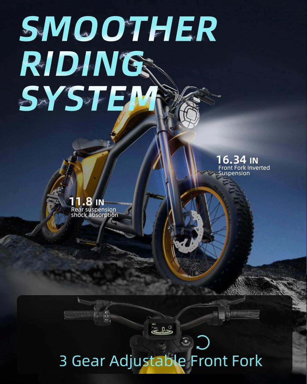 BIGNIU BG-X Electric Bike for Adults,1500W Brushless Motor 48V/31.5Ah Up to 40 Miles E-Bike Front/Rear Turn Signal Dual Suspension Ebikes