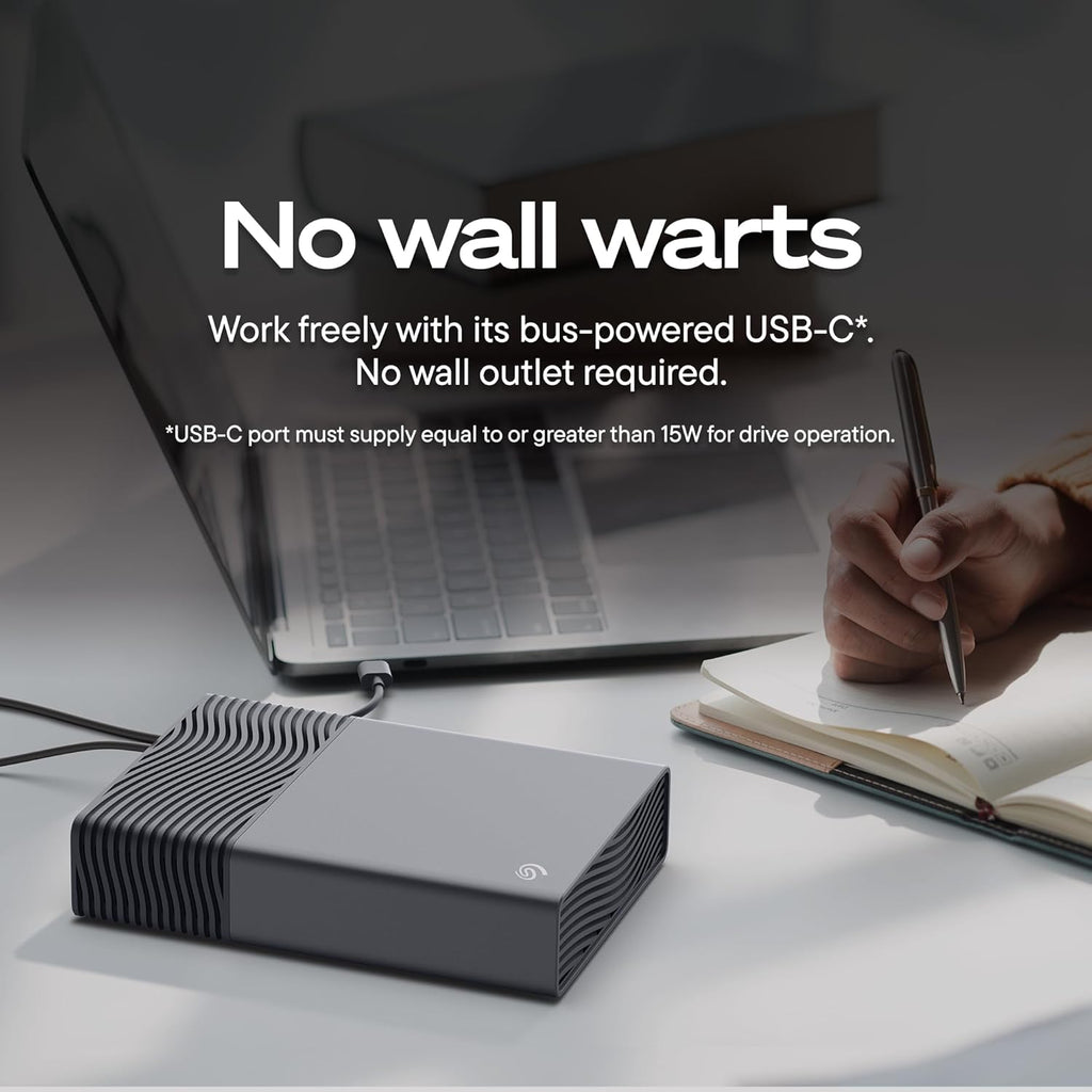 Seagate One Touch 8TB External Hard Drive Desktop HDD - USB-C Compatible with Most Windows and macOS, Rescue Recovery (STNB8000400)