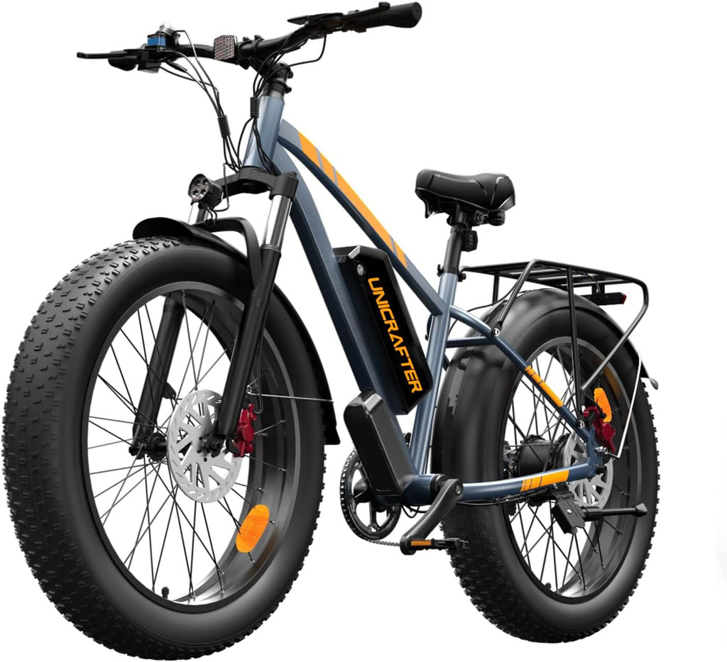 1000W Electric Bike for Adults, 7 Speed Ebike with 26' Fat Tire, Max 30MPH & 50 Miles, 48V 18.2Ah Battery, Hydraulic Disc Brake, All-Terrain Moped Style Ebike for Snow, Mountains, Sand, Road