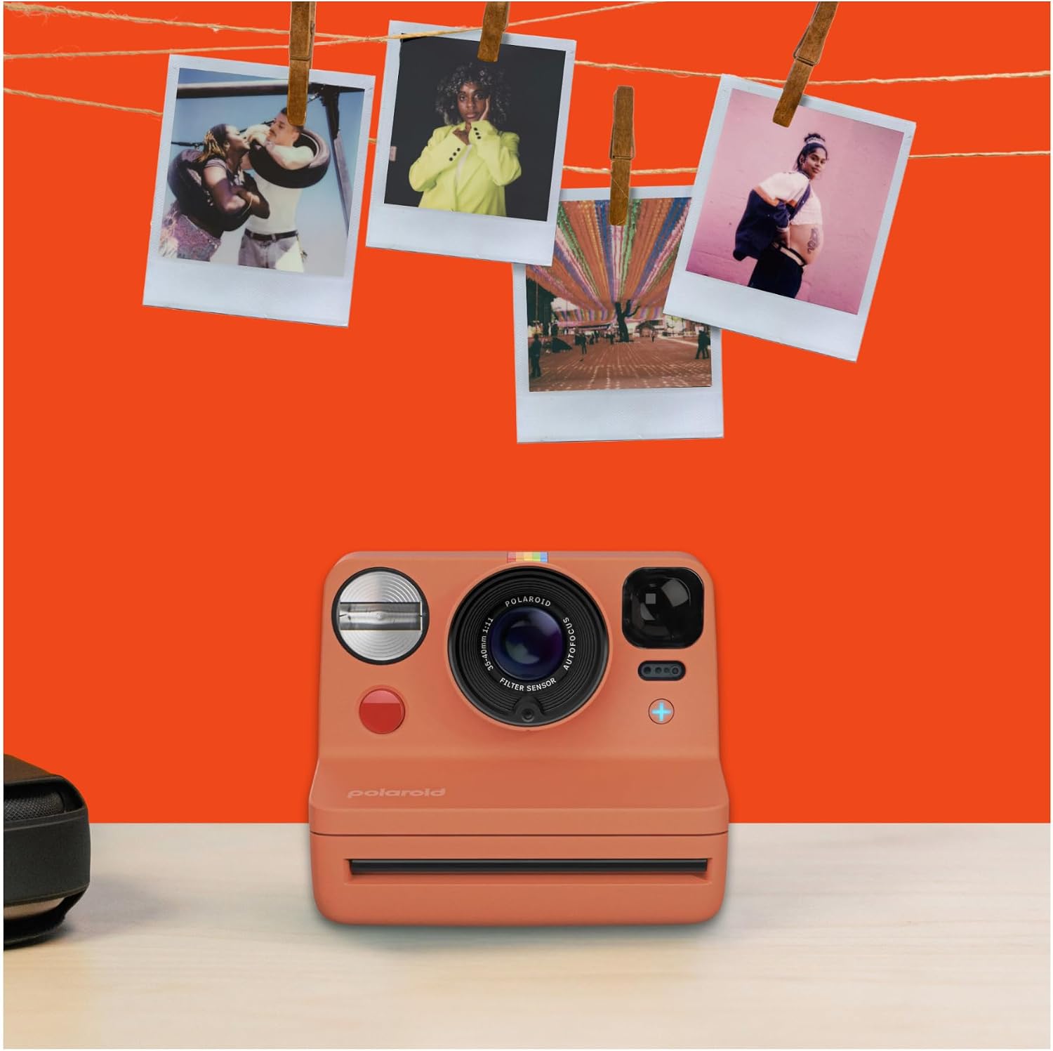 Polaroid Now Plus Generation 3 Coral Instant Camera Bundle with Color Film and Film Kit (3 items)