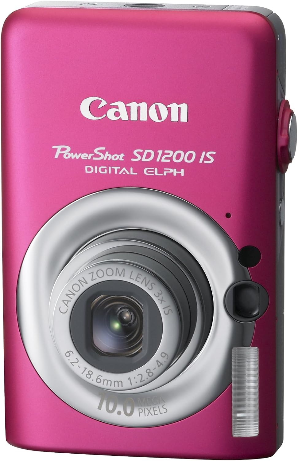 Canon PowerShot SD1200IS 10 MP Digital Camera with 3x Optical Image Stabilized Zoom and 2.5-inch LCD (Pink/Red)