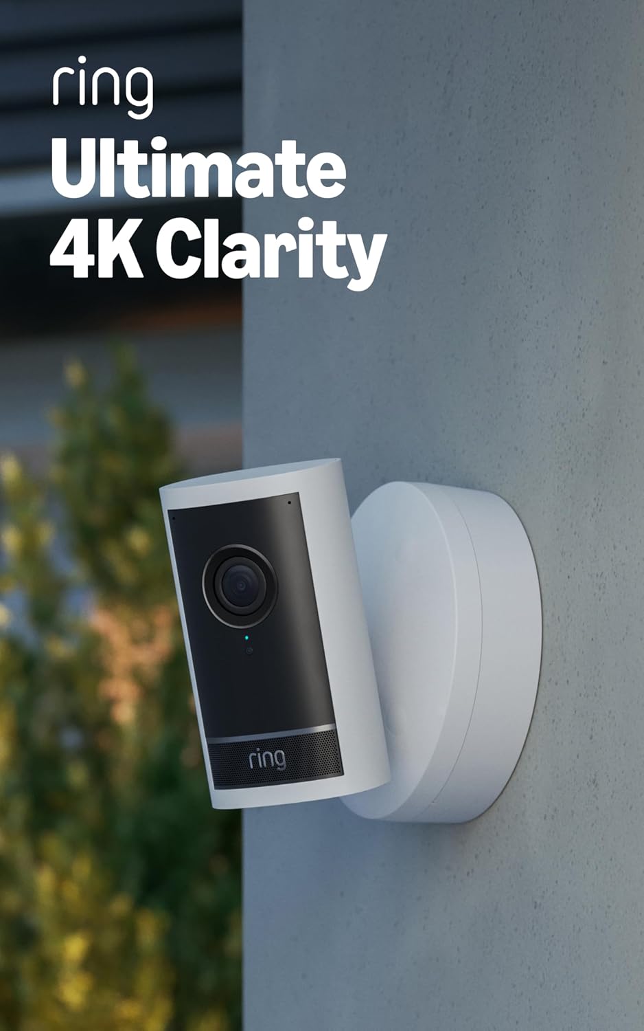 Ring Outdoor Cam Pro, Wired (newest model), White with Hardwired Kit for Cameras