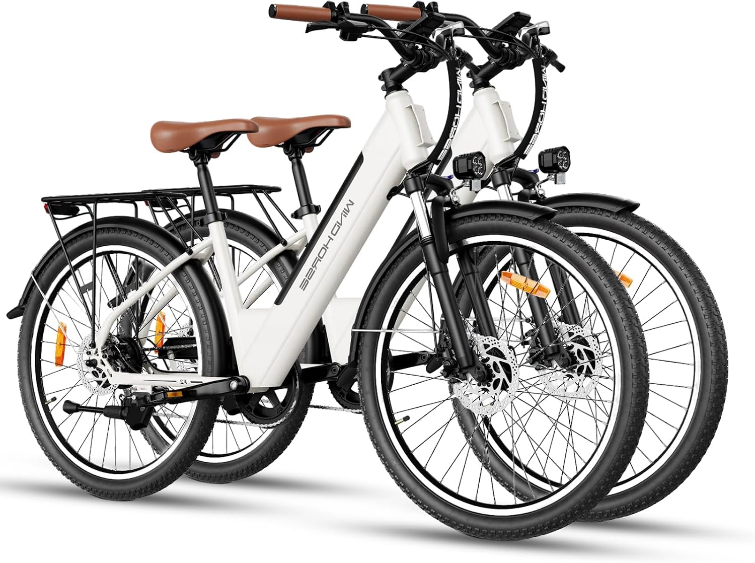 WINDHORSE 26' Electric Bike for Adults 20MPH & 30-50 Miles Range, Shimano 7-Speed, 468WH Removable Battery Commuter Ebike with 750W Peak Motor, Front Suspension, Rear Rack, Fenders, UL2849 Certified