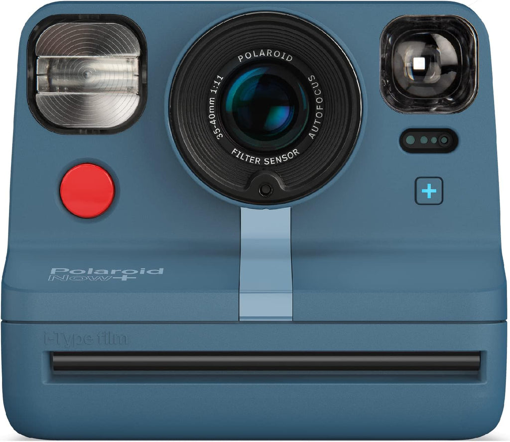 Polaroid Now+ Blue Gray (9063) - Bluetooth Connected I-Type Instant Film Camera with Bonus Lens Filter Set