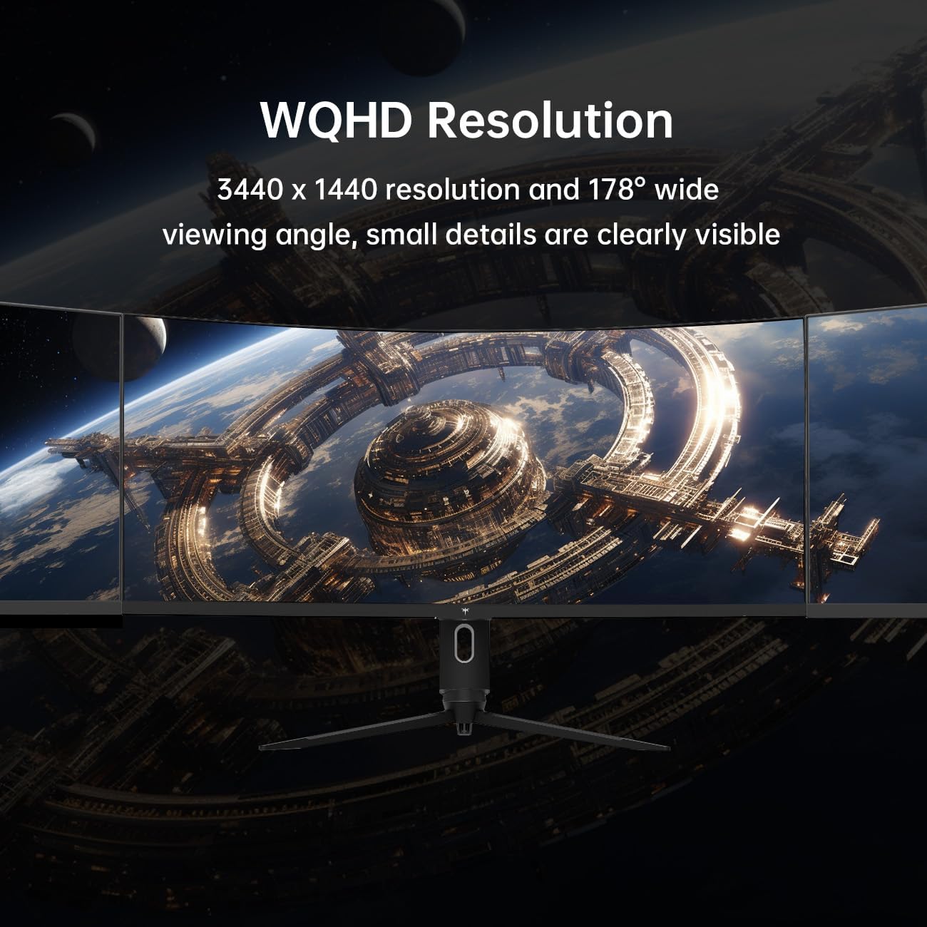 KTC 34 Inch Ultrawide Monitor, 180Hz WQHD 3440X1440 Curved Gaming Monitor, 1500R PC Monitor, HDR, FreeSync & G-Sync, HDMI, DisplayPort, VESA, Tilt Swivel Height Pivot Adjustment, H34S18S
