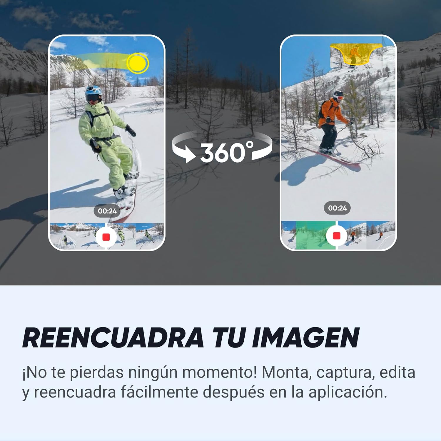 Insta360 X4 Snowboard Bundle - 8K Waterproof 360 Action Camera, 4K Wide-Angle Video, Invisible Selfie Stick, Removable Lens Guards, 135 Min Battery Life, AI Editing, No Micro SD Card