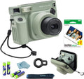 FujiFilm Instax Wide 400 Instant Camera Bundle - Includes Twin Pack Wide Frame Film, BluebirdSales Protective Carrying Case, Cleaning Cloth, and 4 AA Batteries - Portable - Perfect for Travel & Events