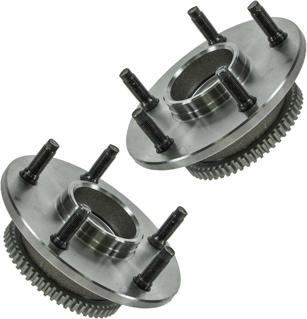 TRQ Front Left and Right Wheel Bearing and Hub Assembly Set 2 Piece Compatible with 2000-2001 Dodge Ram 1500 Rear Wheel Drive
