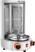 Gas Shawarma Machine Countertop Rotating Doner Kebab Oven Broiler Gyro Maker 360° Rotating Vertical Broiler With 2 Burners, 3000w Efficient Heating For Home/Outdoor Bbq, Kebab/Doner/Grill