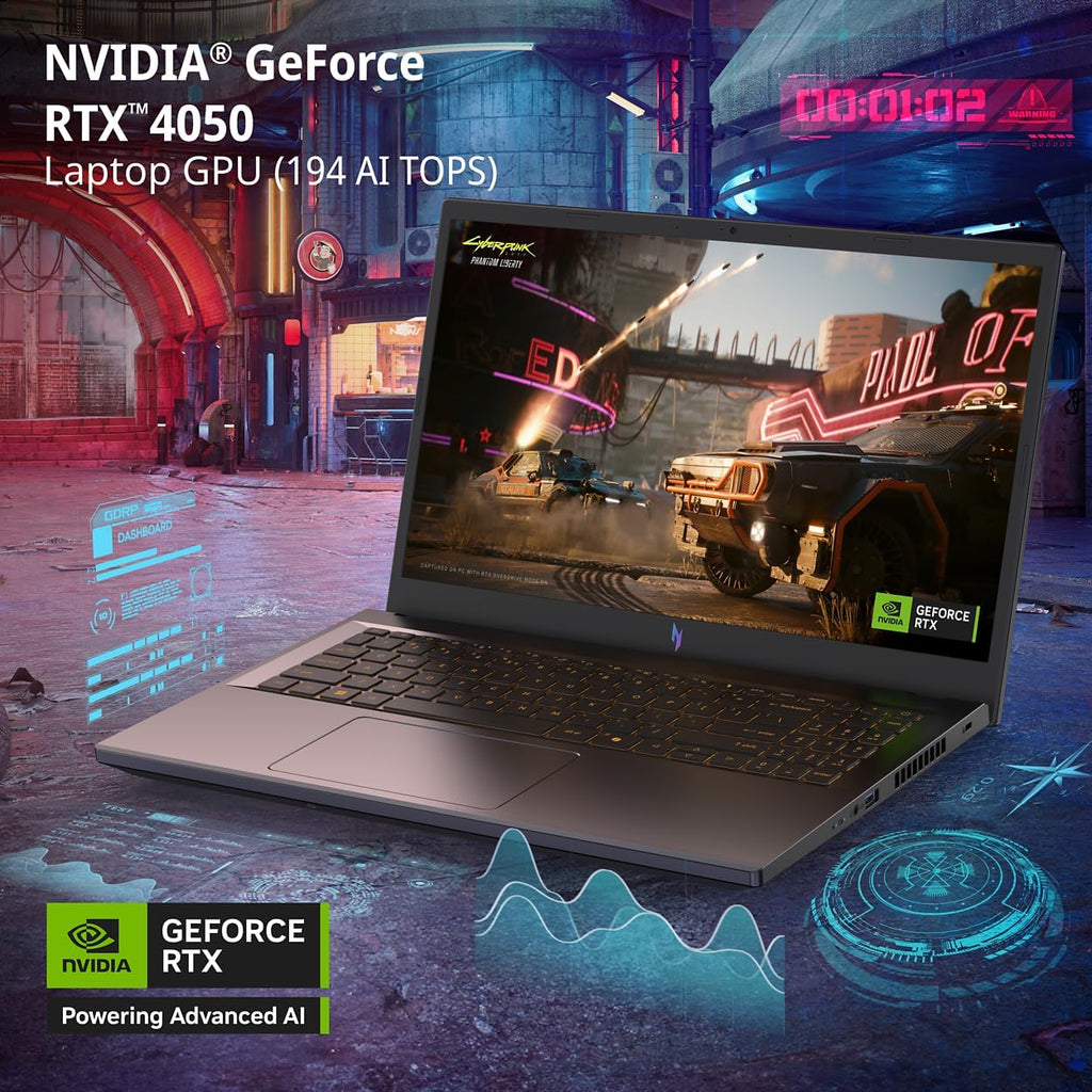 acer Nitro V Gaming Laptop | Intel Core i5-13420H Processor | NVIDIA GeForce RTX 4050 Laptop GPU | 15.6' FHD IPS 165Hz Display | 8GB DDR5 | 512GB Gen 4 SSD | Wi-Fi 6 | Backlit KB | ANV15-52-586Z