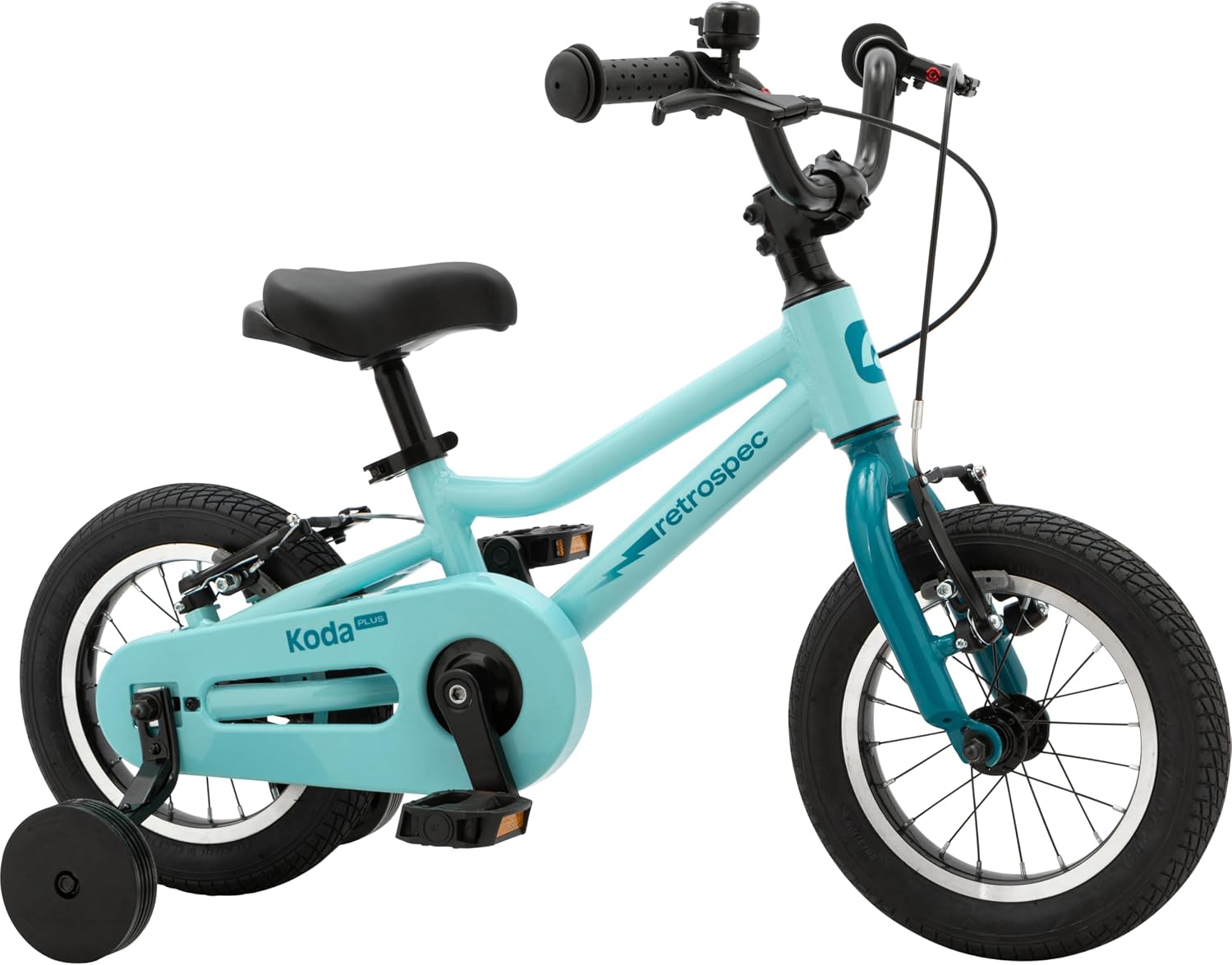 Retrospec Koda Plus Kids Bike for Boys & Girls Ages 2-3 Years - Children's Bicycle, Adjustable Seat & Handlebars, Removable Training Wheels, Front Hand Brakes, Rear Coaster Brake & Safety Bell