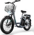 Caroma Peak 500W/800W/1200W Electric Scooter with Seat, 20' Fat Tire Electric Bike with 48V Removable Battery, Up to 30Miles & 20MPH, Adult Scooter for Commuting with Basket&Adjustable Seat