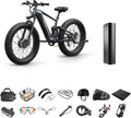 PUCKIPUPPY Dual Motor Electric Bike for Adults 1600W, 48V 20AH Battery with Torque Sensor, Full Suspension, 26' Fat Tire, 28MPH, 80 Mile Range, 8 Speed Mountain Electric Bicycle Golden Retriever Pro
