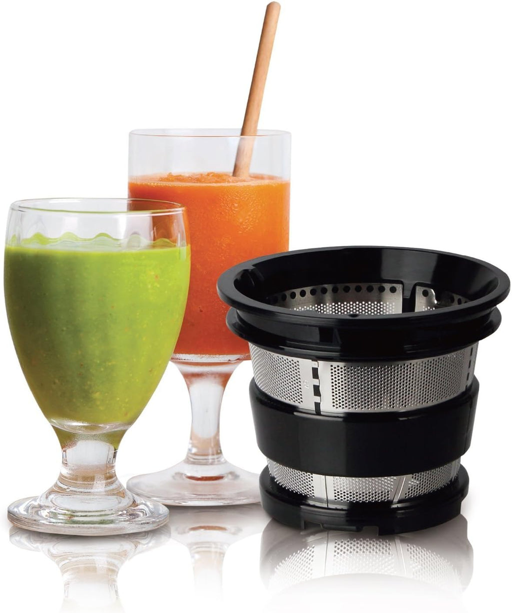Kuvings Whole Slow Juicer with BPA-Free Components B6000SR Silver- Extra Wide Feed Chute- Reducing prep time by 40%-10 Year Limited Warranty- includes Sorbet and Smoothie Strainer