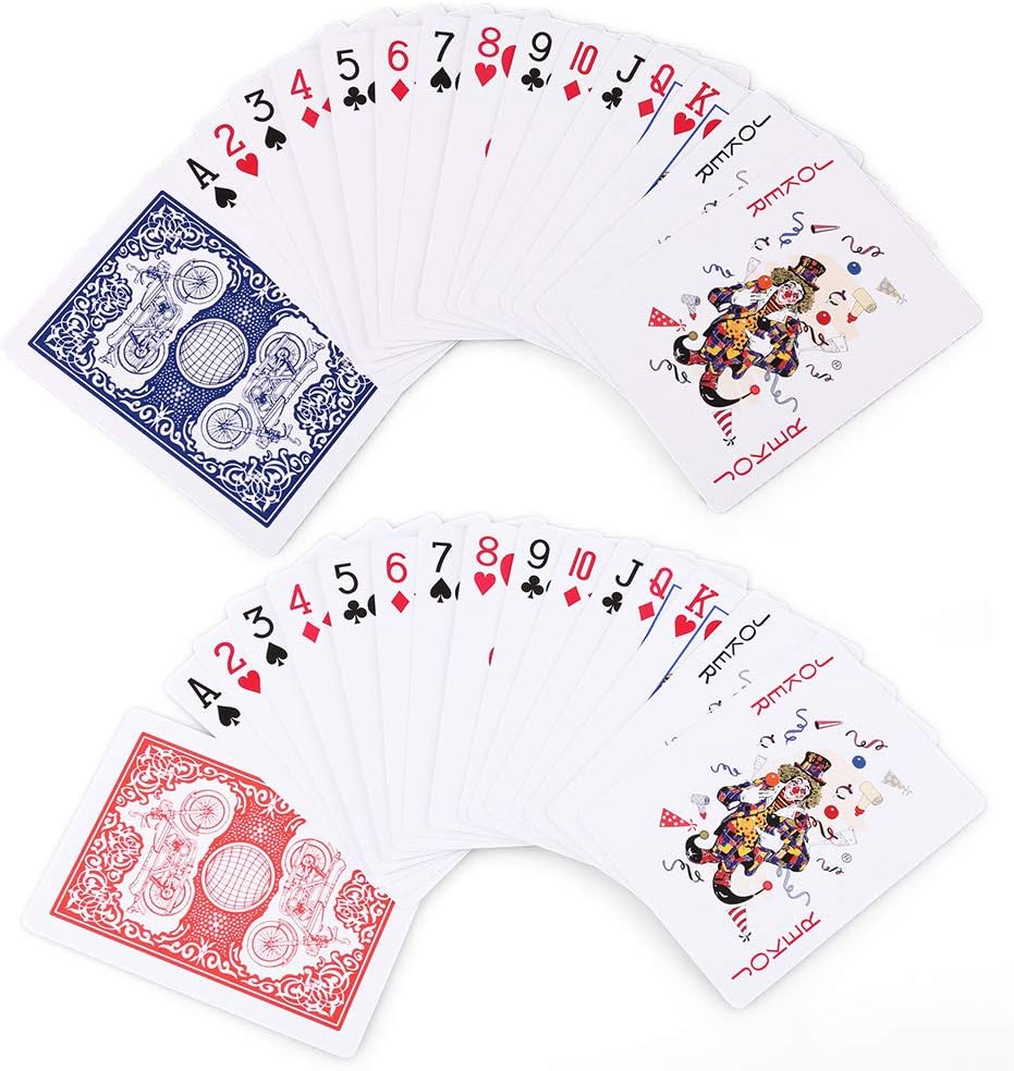 LotFancy Playing Cards Bulk, 144 Decks of Cards - 72 Blue and 72 Red, Poker Size Standard Index, for Blackjack, Euchre, Canasta Card Game, Casino Grade