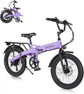 Folding Electric Bike for Adults, 20'×3.0 Fat Tire Electric Bicycle, 374.4Wh Battery Ebike, 20MPH Electric Cargo Bike with LCD Color Display & 6 Speed Gears (Fits for 5'0'+)