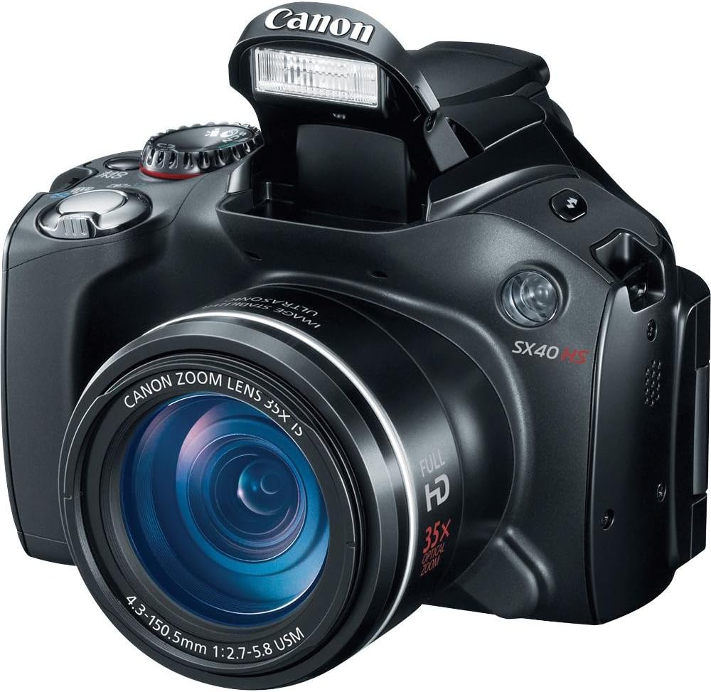 Canon SX40 HS 12.1MP Digital Camera with 35x Wide Angle Optical Image Stabilized Zoom and 2.7-Inch Vari-Angle Wide LCD
