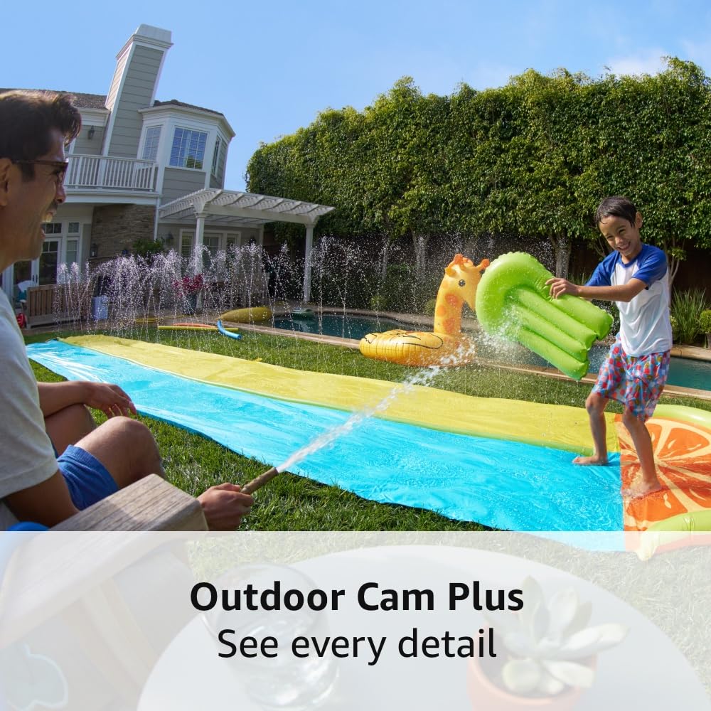 Outdoor Cam Plus Battery, White with Ring Pan-Tilt Indoor Cam, White