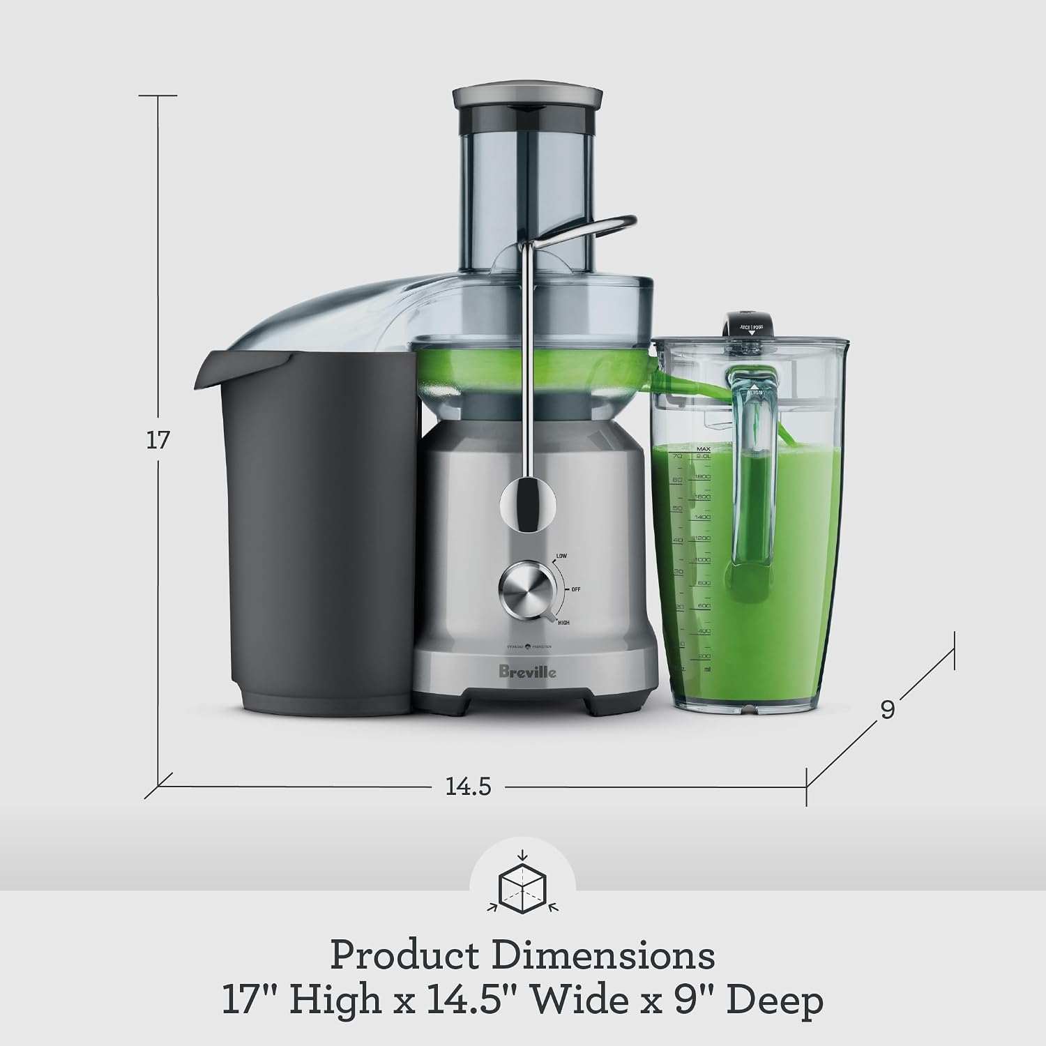Breville the Juice Fountain Cold Centrifugal Juicer, RM-BJE430SIL, Silver (Certified Remanufactured)