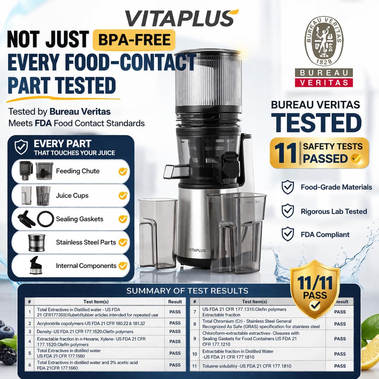 Cold Press Juicer, Upgraded AC Motor Masticating Juicer, Food-Grade Stainless Steel Auger, BPA-FREE Slow Juicing Extractor Machine with Easy Clean 5.8' Feeding Chute for Whole Vegs and Fruits
