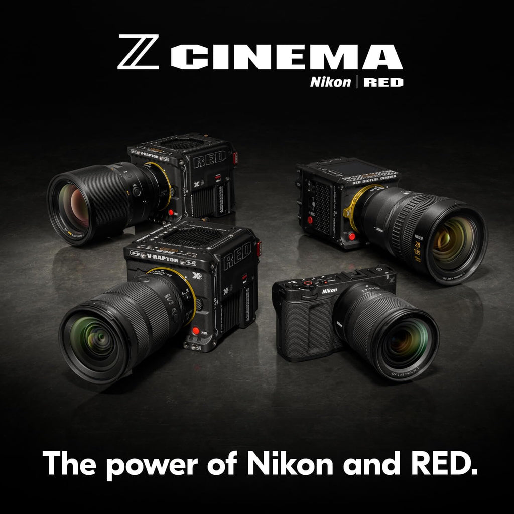 Nikon RED Z Cinema | ZR Camera | 32-Bit Float Audio R3D Color Science 6K Full-Frame Camera Body with 4' DCI-P3 Monitor and 50mm Prime Lens