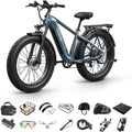 PUCKIPUPPY Electric Bike for Adults 960W, 26' Fat Tire 80Miles Range Electric Mountain Bike, 48V 15AH Removable Battery Ebike, 28MPH 7 Speed Aluminum Frame E Bike with Rear Storage Shelf