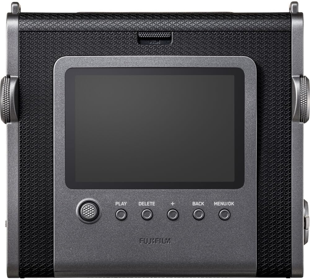 FUJIFILM INSTAX Wide EVO Hybrid Instant Camera | Black Bundle with 20 Exposures Wide Instant Film + Wide Album & Colored Frames + Cleaning Cloth (4 Items)