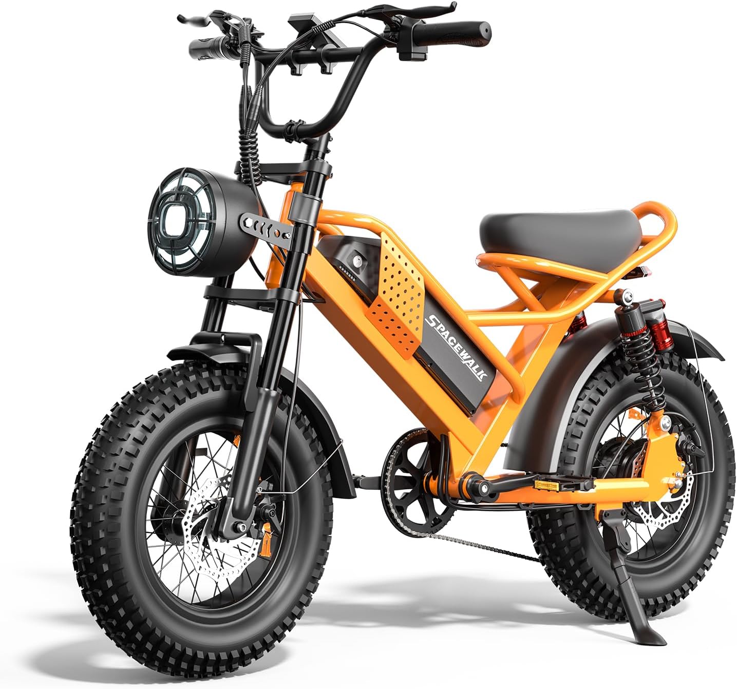 Spacewalk Electric Bike M6 / M7 for Teens/Adults,16' / 20' Ebike,1500W Peak Motor,21.7mph / 27.9mph,48V 15Ah Removable Battery,4X Suspension,50 Miles Pure Electric,70 Miles PAS
