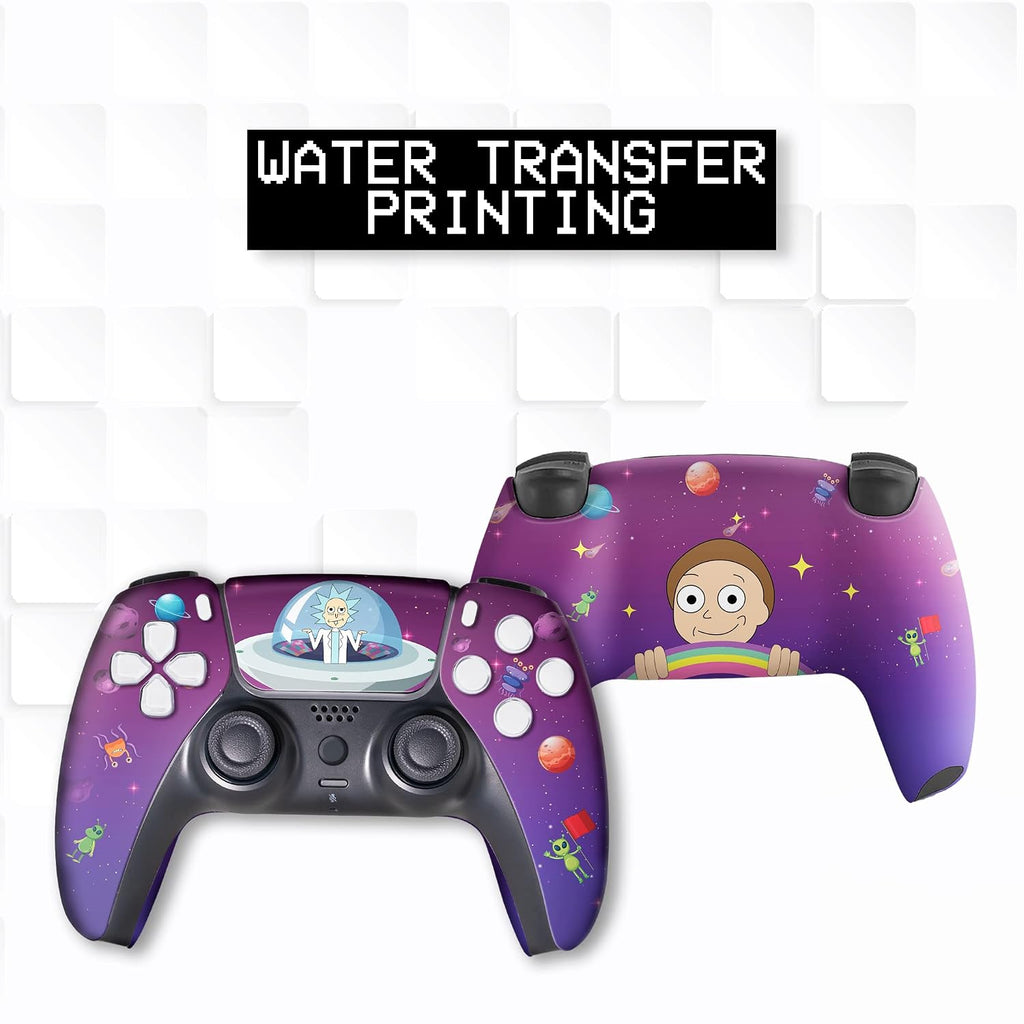 Ricky - Morty Custom PS-5 Controller Wireless compatible with Play-Station 5 Console by BCB Controllers | Proudly Customized in USA with Permanent HYDRO-DIP Printing (NOT JUST A SKIN) (MODDED)