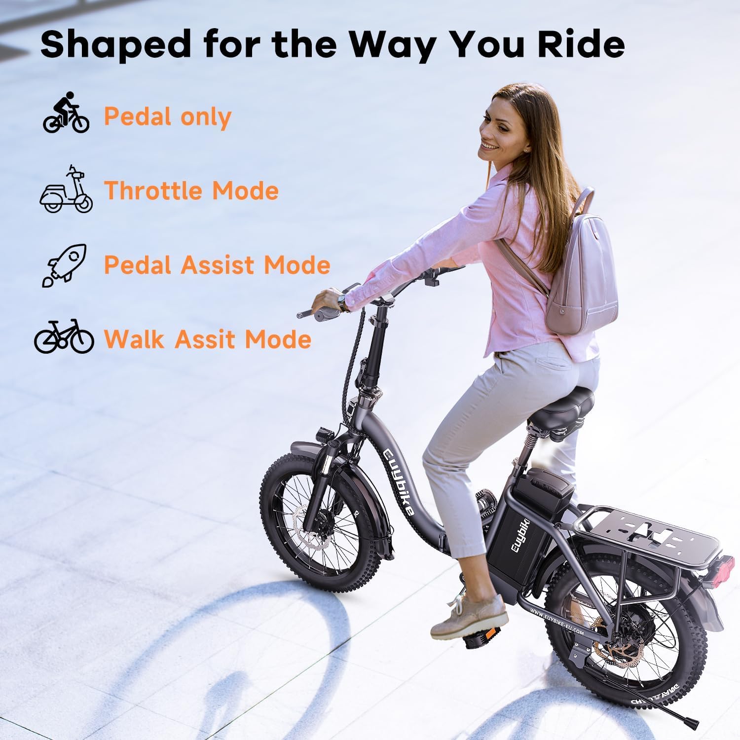 bluebiko 1000W Folding Electric Bike, 48V 20AH Removable Battery E Bike, 70 Miles Max Range, 20' Fat Tire Adults Electric Bike,7-Speed Ebike for City Commuting,Off-Roading,Mountain