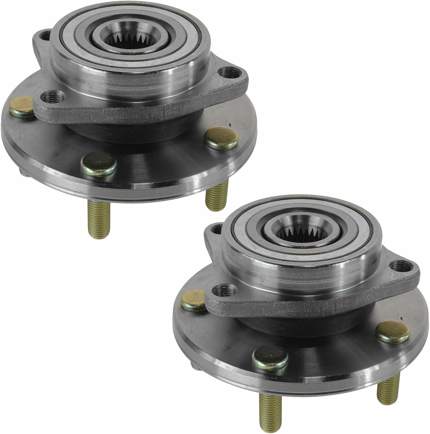 TRQ 2 Piece Front Rear Wheel Bearing & Hub Assembly Set Compatible with 1995-2005 Chrysler Sebring 1995-2000 Dodge Avenger 2001-2005 Stratus 1995-1998 Eagle Talon 1995-2004 Mitsubishi Eclipse 1999-20