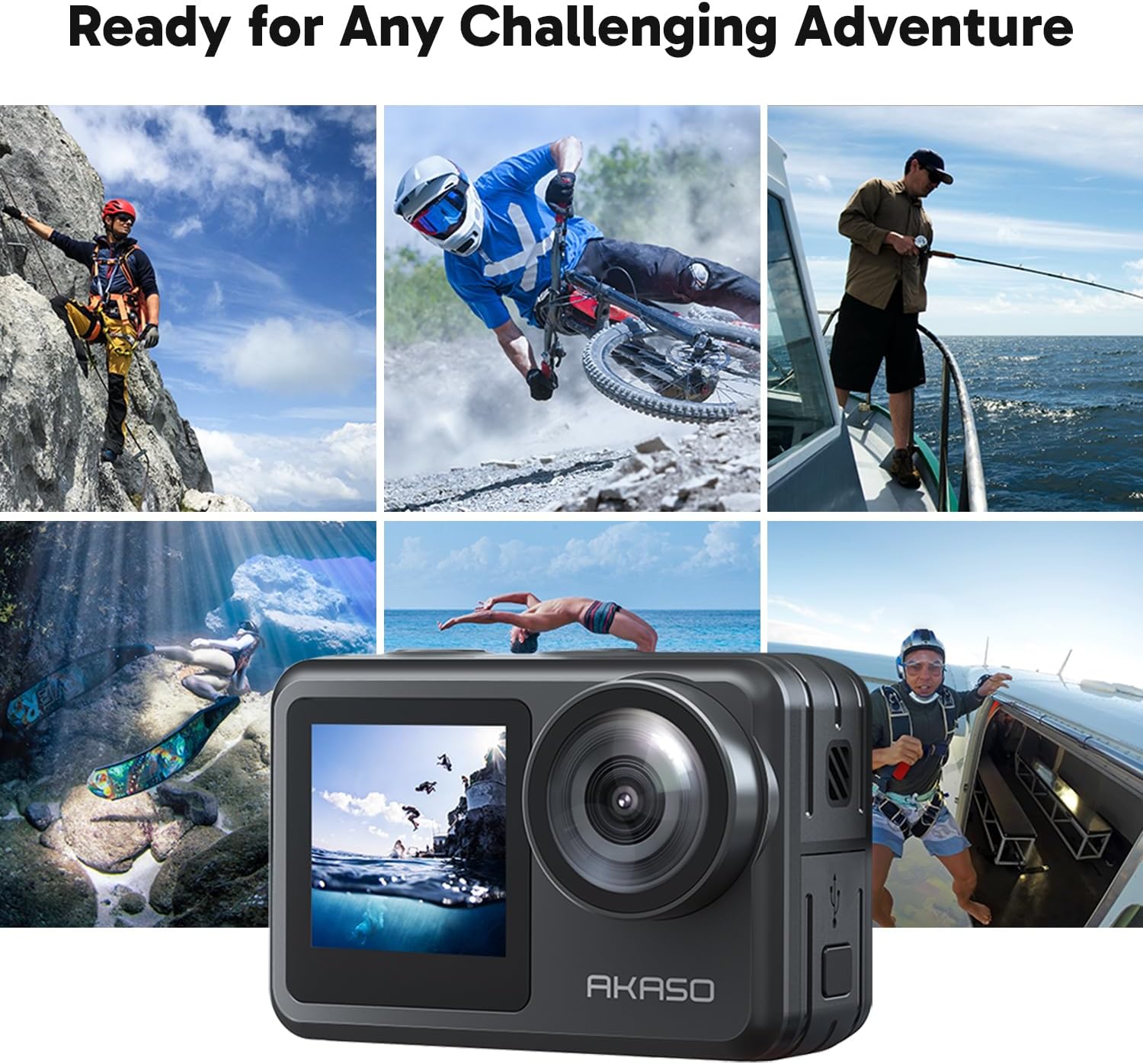 AKASO Brave 7 LE 4K30FPS 20MP WiFi Action Camera with Touch Screen EIS 2.0 Zoom Remote Control 131 Feet Underwater Camera with 2X 1350mAh Batteries Support External Microphone Vlog Camera