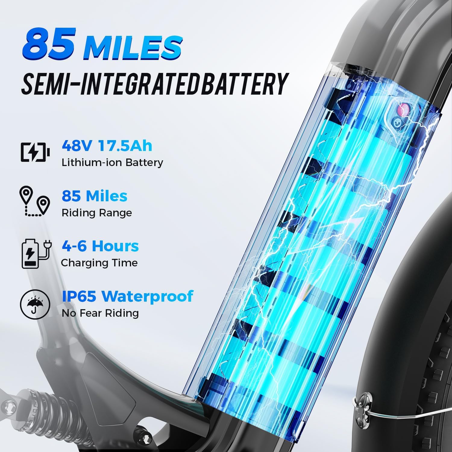 Aipas M1 Pro Electric Bike, 1800W Peak Motor Electric Bike for Adults, 26'' x 4.0'' Fat Tire Ebike, 48V 17.5Ah Electric Mountain Bike, 36MPH, 85 Miles Electric Bicycle, 7 Speed, 110NM with Rear Basket