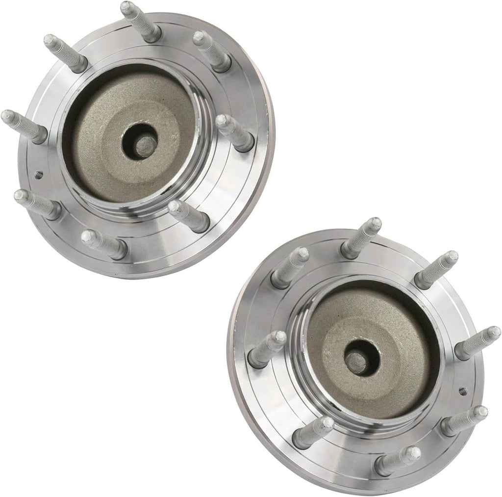 TRQ 2 Piece Front Wheel Bearing & Hub Assembly Set with ABS Sensor Compatible with 2011-2019 Chevrolet Silverado 2500 HD Silverado 3500 HD GMC Sierra 2500 HD Sierra 3500 HD
